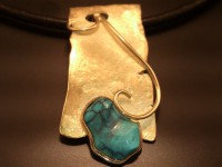 Colgante de Oro de 18quilates con Turquesa