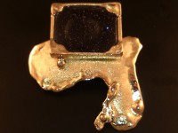 Colgante de oro de 18quilates con Aventurina Azul