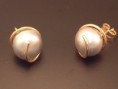 Pendientes de Oro de 18quilates con Perla